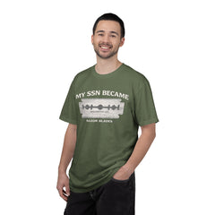 My SSN Became Razor Blades Graphic Vintage Submarine Veteran Tee