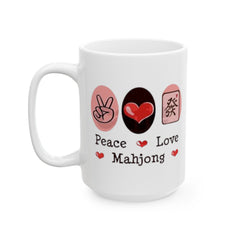 Mahjong Graphic mug, funny mahjong gift, ceramic mug, 11oz mug,15oz mug, gift for player, mahjong lover gift, Mahjong enthusiast present