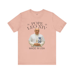 Pope Leo XIV New York Yankees Short Sleeve Tee - Made in USA
