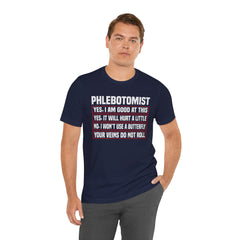 Phlebotomist Humor Tee, Funny Medical Shirt, Nurse Gift, Blood Tech Wear, Cute Phlebotomy Humor, Healthcare Apparel