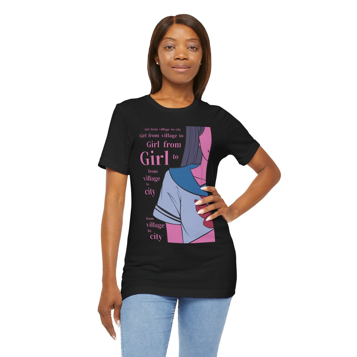 Anime Girl Art - Unisex Jersey Short Sleeve Tee