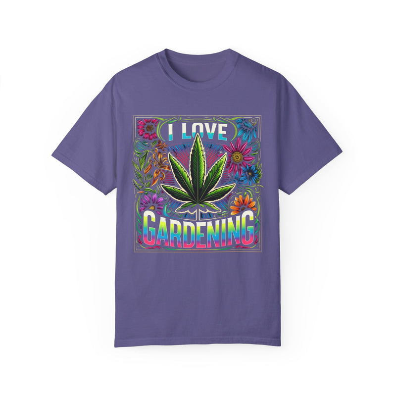 I LOVE GARDENING TShirt, Vintage Style tee, Leaf Graphic Tee, Weed Lover, Smoke Cannabis tee, Relaxed Fit tee, Stoner Lifestyle, Marijuana