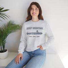 Bolder Font MERRY  CHRISTMAS Submarine Brotherhood -Unisex Crewneck Sweatshirt
