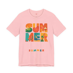 Summer Graphic Tee — Colorful Tropical "SUMMER" Typography T-Shirt