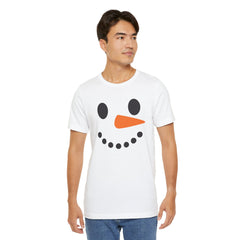 Snowman Face Graphic - Unisex Jersey Short Sleeve Tee