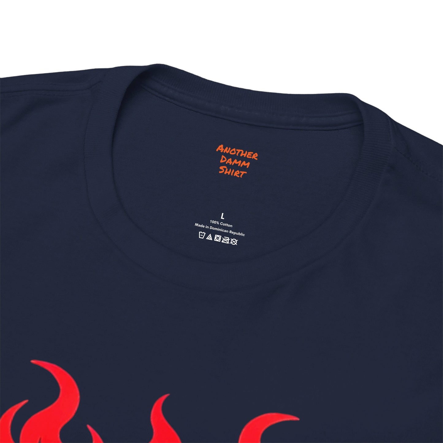 Flaming Fire Dragon - Graphic Unisex Heavy Cotton Tee