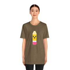 Emoji TEACHER PENCIL- Graphic Unisex Jersey Short Sleeve Tee