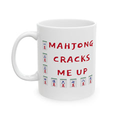 Mahjong CRACK mug, funny mahjong gift, ceramic mug, 11oz mug,15oz mug, gift for player, unique mahjong gift, Mahjong enthusiast present