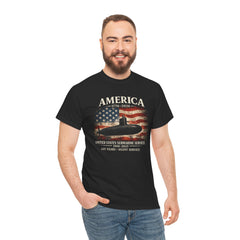 America 250th Submarine 125th Flag T-Shirt — Vintage USA Military Tee