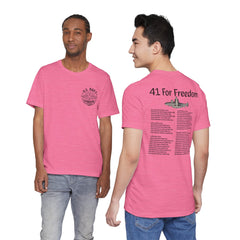 41 For Freedom FBM Fleet Ballistic Missile Submarine Unisex Jersey Short Sleeve Tee