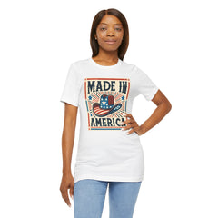 Made In America Cowboy Hat Graphic, Unisex Jersey Short Sleeve Tee
