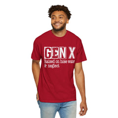 GEN X FUNNY graphic, Raised on Hose Water and Neglect, Retro Comfort Colors 1717, unisex garment-dyed t-shirt, gift for him, gift for her, Birthday gift tee, Vintage Style graphic tee, Fathers Day Shirt