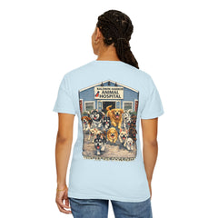 Lauren McGowan Front Logo Back Graphic Baldwin Harbor Animal Hospital "Who Let the Dogs Out?" Tee