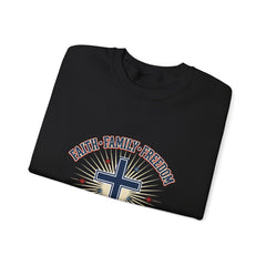Faith • Family • Freedom Sweatshirt | Patriotic Faith-Based July 4th
