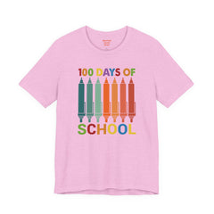 100 DAYS OF SCHOOL - Unisex Jersey Short Sleeve Tee | Elementary School Holiday, Gift For Her, Gift For Him, Teacher Shirt, Classroom Shirt