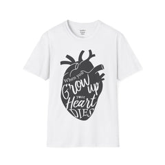 THE BREAKFAST CLUB "When You Grow Up, Your Heart Dies." - Allison Reynolds The Basketcase Unisex Softstyle T Shirt