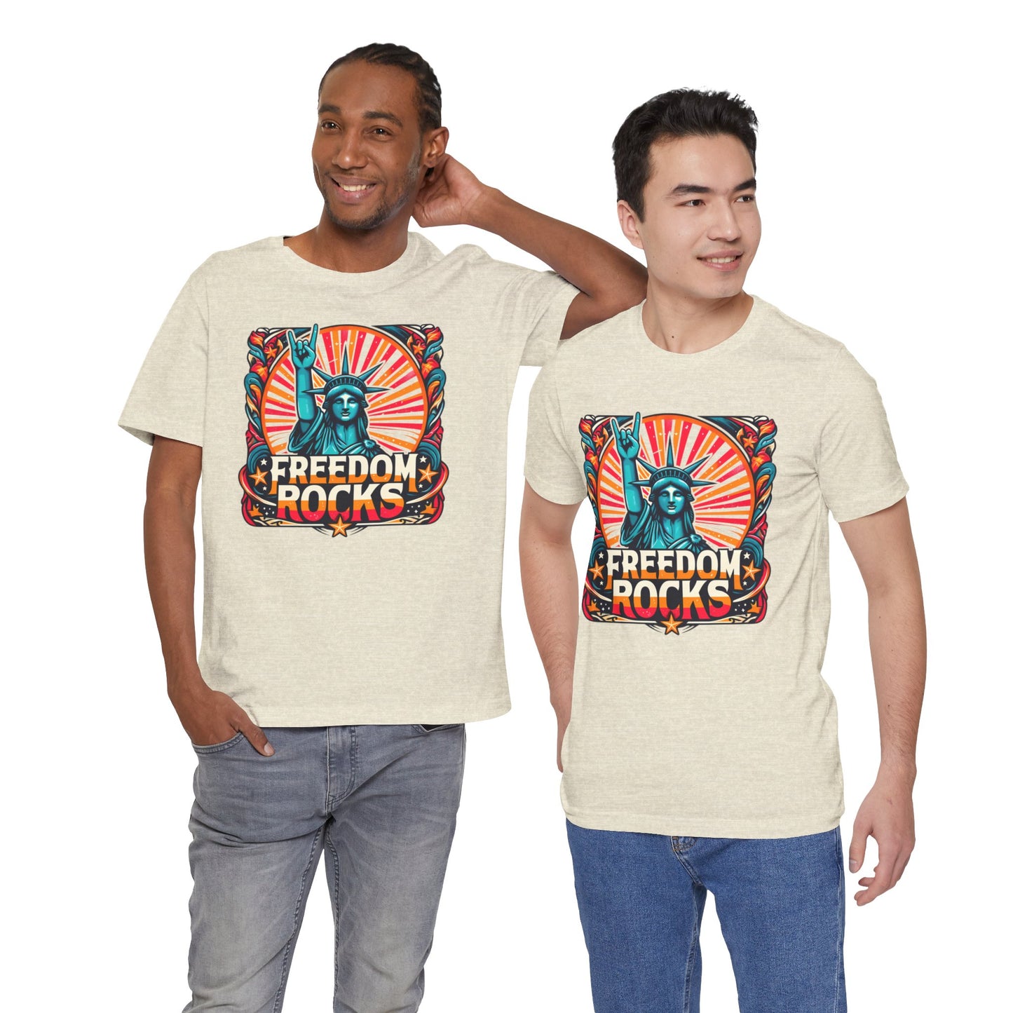 July 4th Statue Of Liberty Freedom - Graphic Unisex Short Sleeve Tee