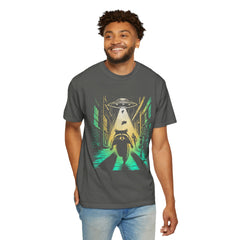 Raccoon UFO Funny Comfort Colors Graphic T-Shirt