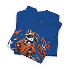 Freaky And Feral Halloween Raccoon! Graphic Unisex Heavy Cotton Tee