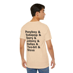 The Outsiders Shirt, Front and Back Images, Greasers Characters Shirt, Unisex Jersey Short Sleeve Tee