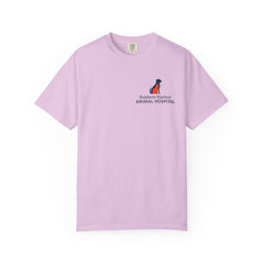 Front Logo Back Graphic Baldwin Harbor Animal Hospital "Who Let the Dogs Out?" Graphic Tee