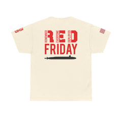 SUBMARINER RED Friday T Shirt with Fouled Anchor, American Flag, FBM / Boomer Silhouette. Remember Everyone Deployed, Dolphins