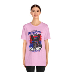 Personalized With Your Dogs Image and Name Patriotic Unisex Jersey Short Sleeve Tee