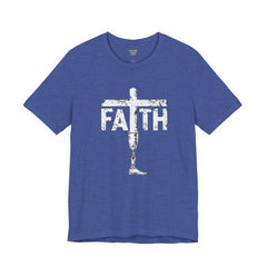 Faith Cross Prosthetic Leg T‑Shirt — Amputee Inspirational Christian Tee