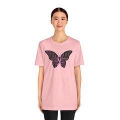 Butterfly Cancer Awareness and Survivor - Unisex Jersey Short Sleeve Tee