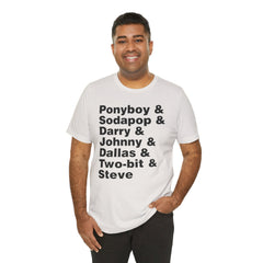 The Outsiders Shirt, Greasers Characters Shirt, Unisex Jersey Short Sleeve Tee