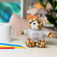 Stuffed Animals with T Shirt, Girl Quote, Support Wildlife, Happy Girls Sparkle, gift for her, Birthday Gift, Everyday gift, animal lover gift, nature lover gift