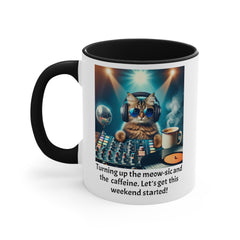 Friday Cat Quote Graphic Mug, 11 oz, 15 oz
