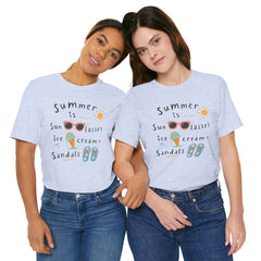 Summer Is — Graphic Tee (Sunglasses, Ice Cream & Sandals)