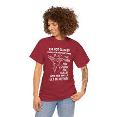 Clumsy Funny Goat Graphic Tee | Unisex Heavy Cotton Tee | Great Gift for Animal Lovers, Birthdays, Casual Wear, Humorous Gifts, Everyday Style