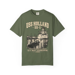 USS Holland SS-1 Submarine Vintage Graphic T-Shirt — Navy History Tee