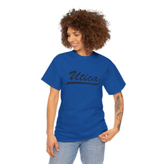 Utica Unisex Heavy Cotton Tee - Retro Dunder Mifflin Design for Nostalgic Fans