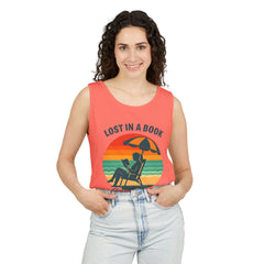 Beach Reader Unisex Tank Top | Summer Vibes | Lost In A Book | Perfect for Book Lovers, Beach Days, Vacations, Gifts, Relaxing Moments