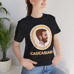 Bearded Graphic Tee - Funny Caucasians Satire Head Shot Unisex Jersey Short Sleeve Tee