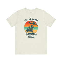 Beach Reading Lover Unisex Tee, Summer Shirt, Lost in a Book T-Shirt, Gift for Bookworms, Vacation Style, Relaxed Fit