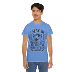 Humorous Barber Tee, Funny Barber Gifts, Unisex Cotton Shirt, Barber Appreciation, Father's Day Gift Tee, Hair Stylist T-Shirt