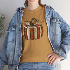 Autumn-Themed Pumpkin Book Tee, Cozy Fall Shirt, Halloween Apparel, Literary Gift, Unisex Comfortable T-Shirt