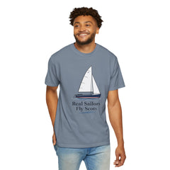 Hempstead Bay Sailing Club Graphic T-Shirt — "Real Sailors Fly Scots" Nautical Tee