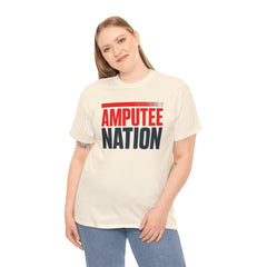 Amputee Nation Unisex Heavy Cotton Tee, Support Shirt, Gift for Amputees, Awareness Apparel, Casual Comfort Wear