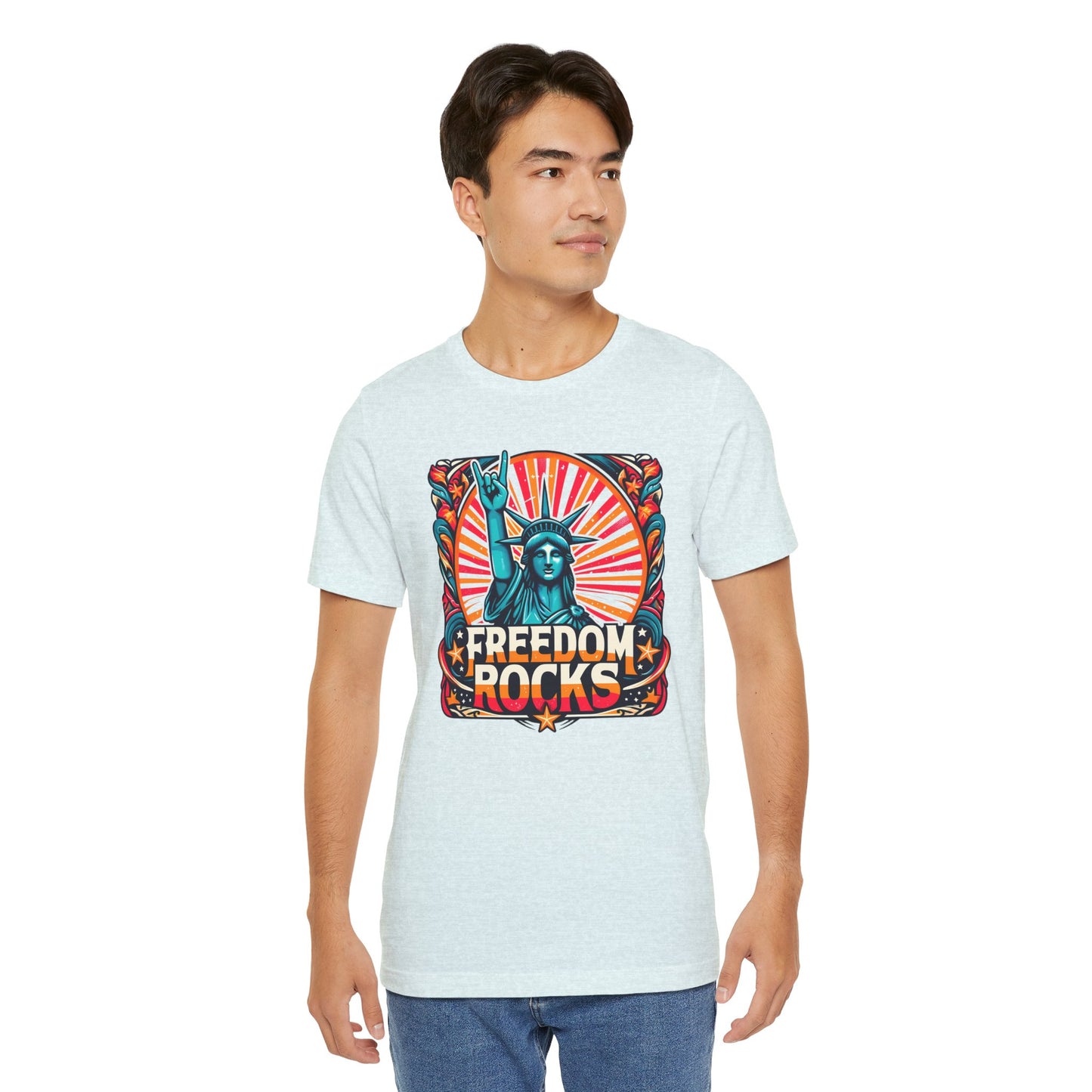 July 4th Statue Of Liberty Freedom - Graphic Unisex Short Sleeve Tee