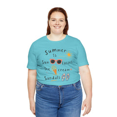 Summer Is — Graphic Tee (Sunglasses, Ice Cream & Sandals)