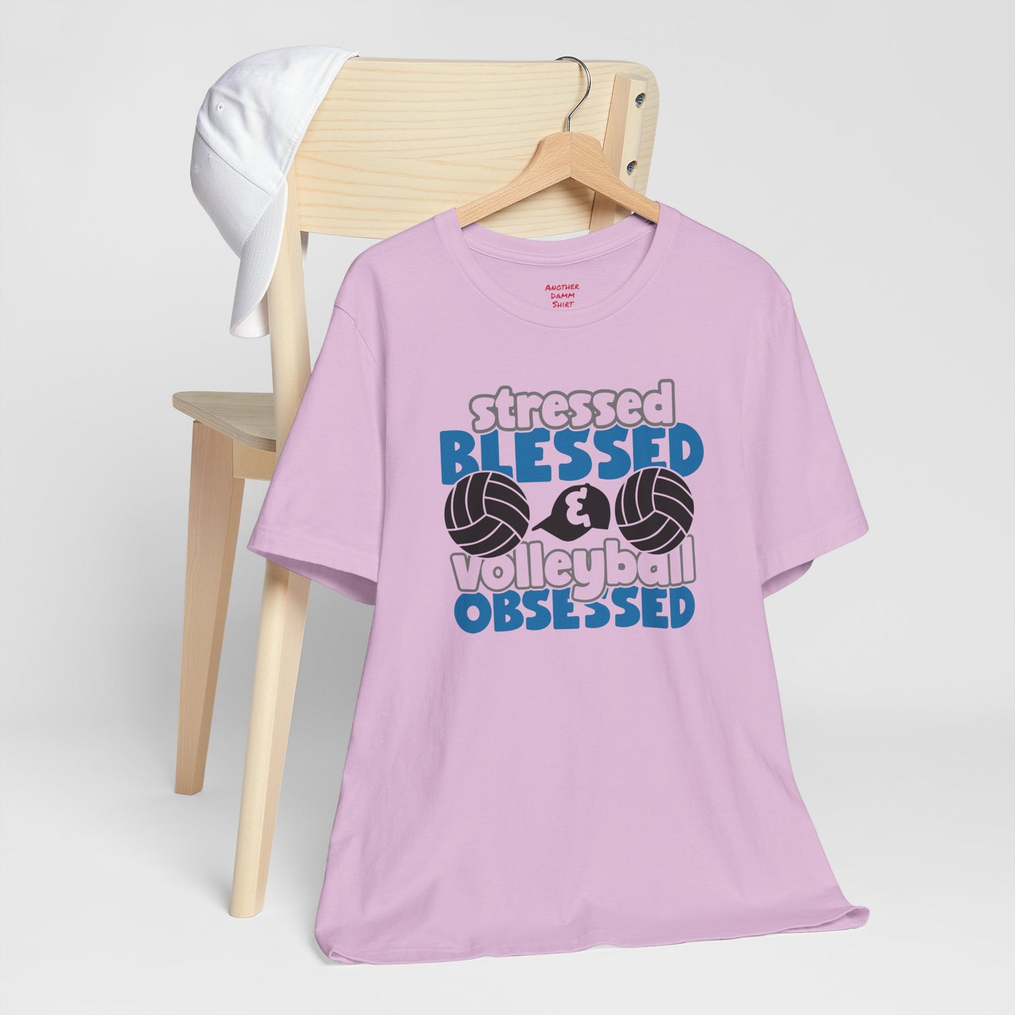 Stressed Blessed Volleyball Obsessed Shirt,Unisex Tee,graphic t shirt,gift for her,gift for him,volleyball team,playergift,fangift,Coachgift