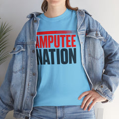 Amputee Nation Unisex Heavy Cotton Tee, Support Shirt, Gift for Amputees, Awareness Apparel, Casual Comfort Wear