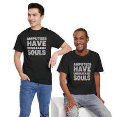 Unisex Heavy Cotton Tee - Amputees Have Unbreakable Souls