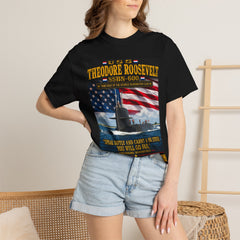 USS Theodore Roosevelt SSBN-600 T-Shirt – "Speak Softly and Carry a Big Stick" Patriotic Submarine Tee