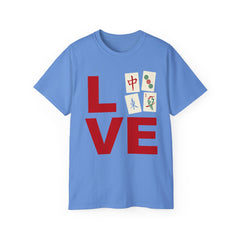 LOVE Mahjong with tile images Unisex Ultra Cotton Tee / See our matching coffee mugs